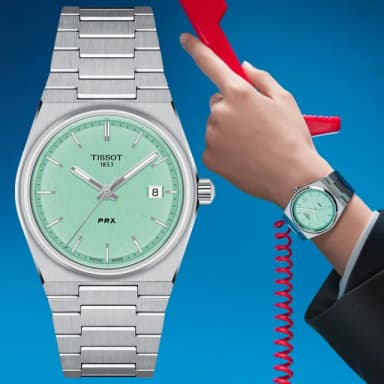 【TISSOT 天梭 官方授權】PRX系列 復古風酒桶型淑女石英錶-35mm 情人節 禮物(T1372101109100)