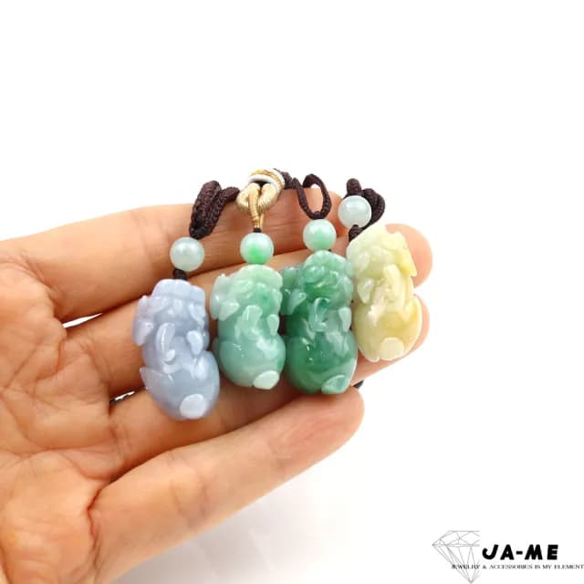 【JA-ME】天然A貨翡翠招財致富貔貅玉墜(77購物節/禮物/現貨)