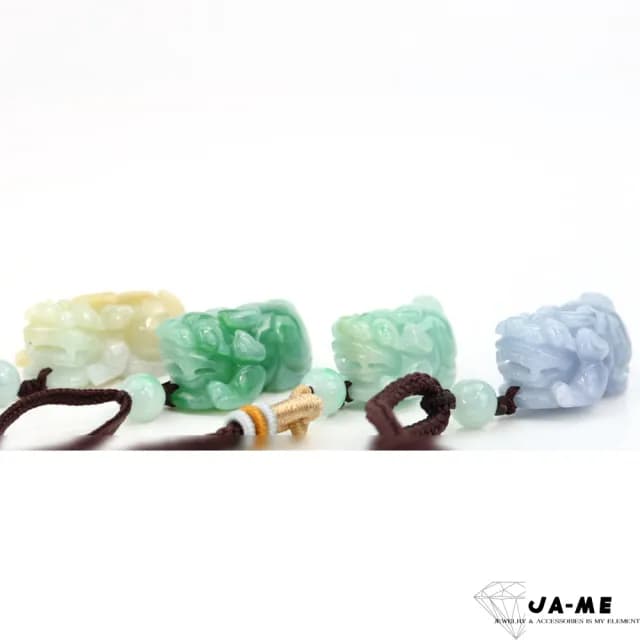 【JA-ME】天然A貨翡翠招財致富貔貅玉墜(77購物節/禮物/現貨)