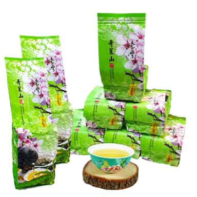 【龍源茶品】奇萊山特選高冷青烏龍茶葉150gx8包(共2斤;附提袋；生青茶；無焙火:無發酵；高山茶)