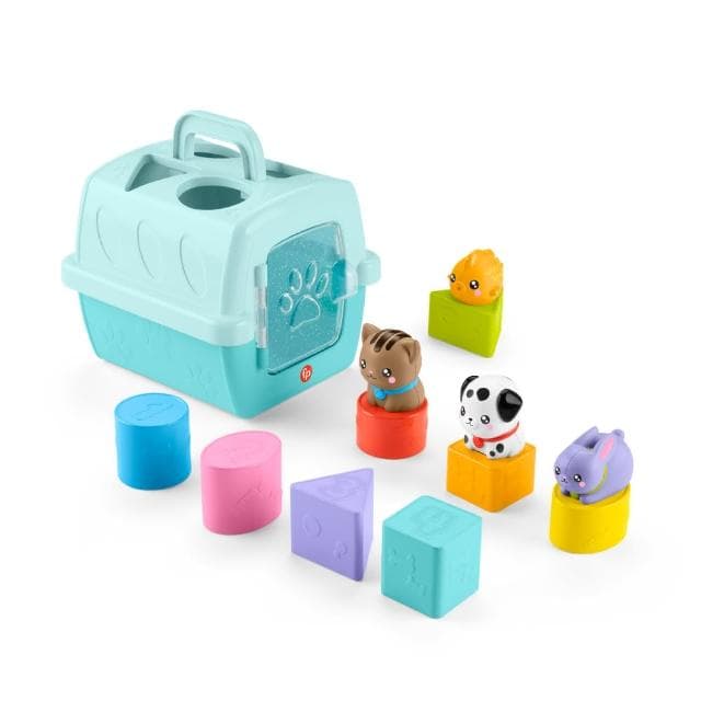 【Fisher price 費雪】形狀分類寵物籠(嬰兒玩具/彌月禮/早教啟蒙/幼兒玩具)