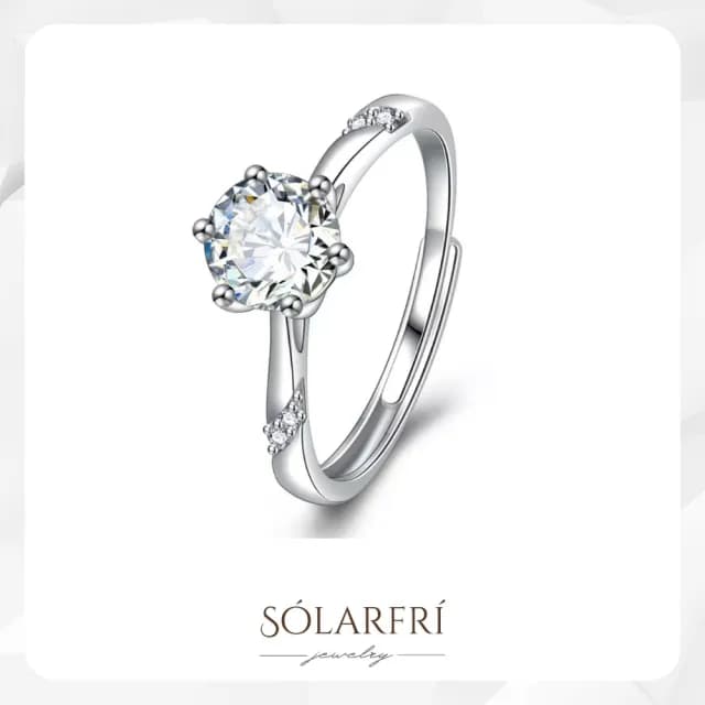 【SOLARFRi】輕奢閃耀戒指｜可調整戒圍大小禮盒包裝(生日情人女友母親老婆禮物)