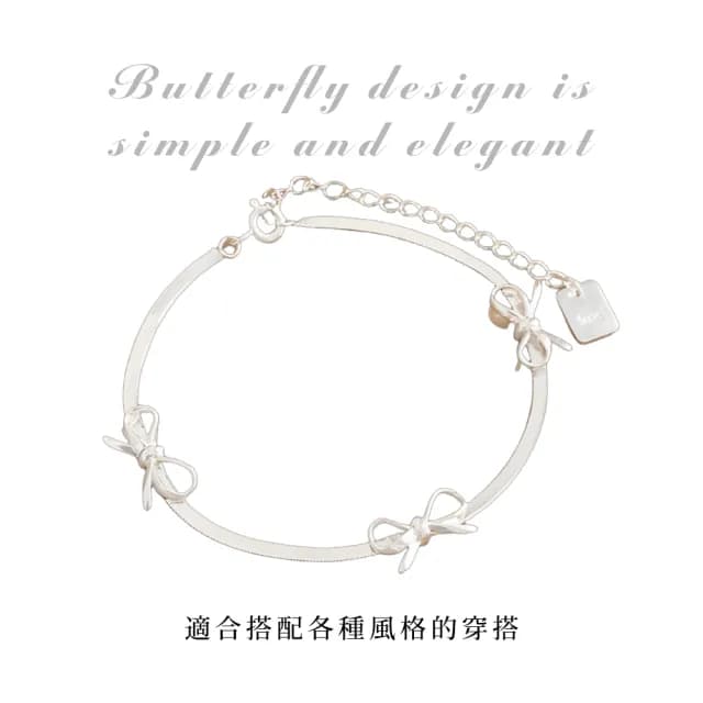 【優雅時尚】蝴蝶結手鍊(INS風 穿搭 搭配 首飾 飾品 可愛 溫柔 女生 禮物)