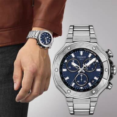 【TISSOT 天梭】T-RACE CHRONOGRAPH 競速系列三眼計時手錶-45mm 禮物 送禮 推薦(T141.417.11.041.00)