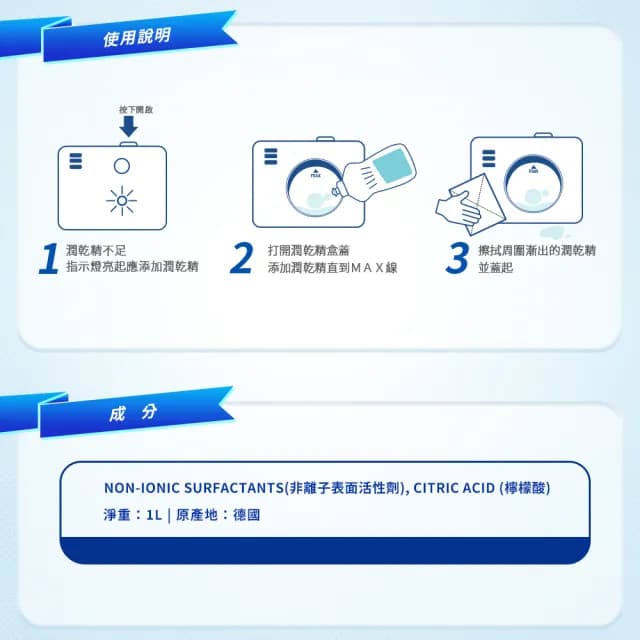 【Minel米諾】洗碗機專用光潔劑潤乾精1Lx3入(加強乾燥/去除水痕水漬/玻璃餐具推薦)