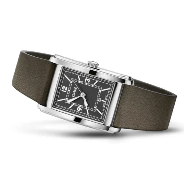 【ORIS 豪利時】Rectangular系列 方形日期機械腕錶 父親節 禮物 送禮 推薦(0156177834063-0751916)
