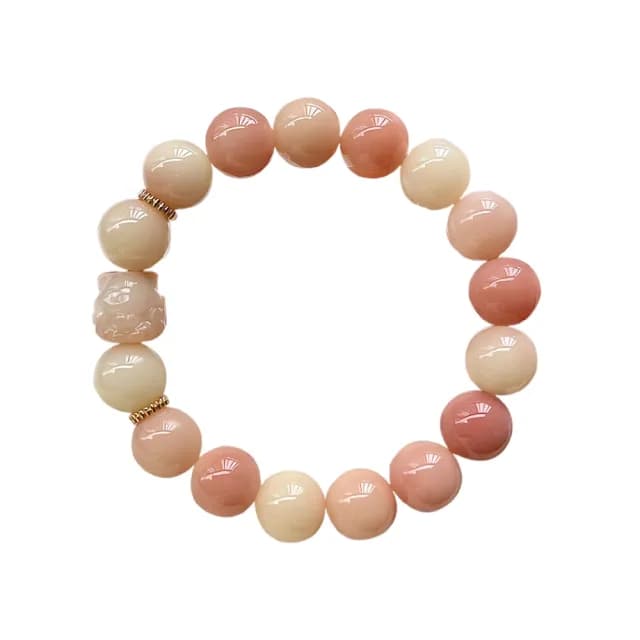 【好運來】粉紅菩提根九尾狐手串(招正財 人緣 避邪 防小人 手珠 手鍊 手環 女 幸運手飾)