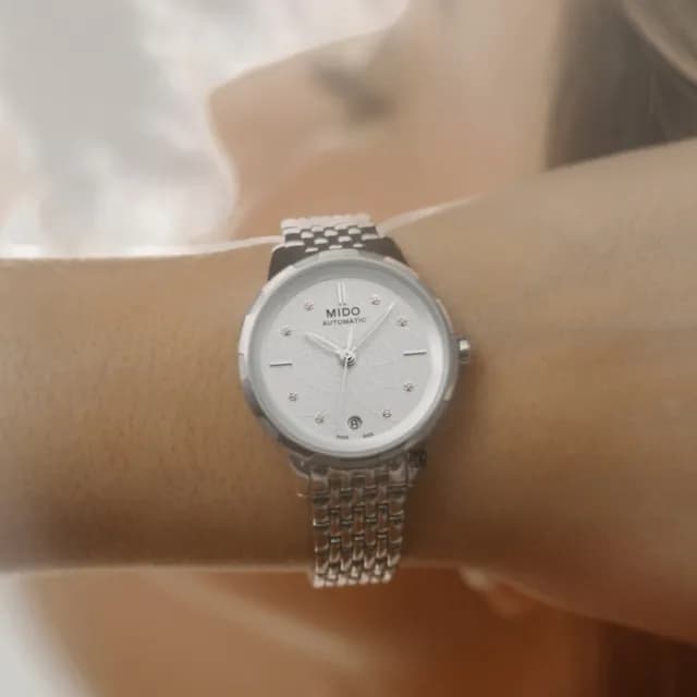 【MIDO 美度】Rainflower 花雨系列機械女錶-34mm 手錶 禮物 推薦(M0432071101100)