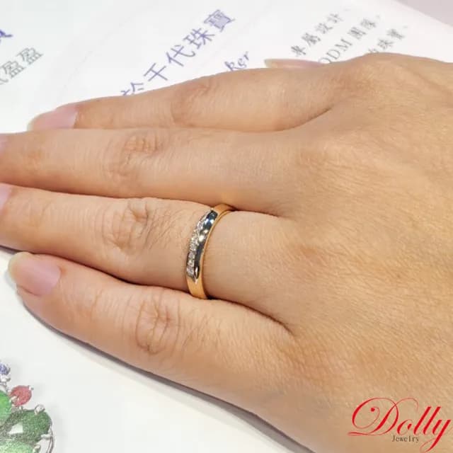 【DOLLY】0.15克拉 天然鑽石 F/VS2 14K玫瑰金鑽石戒指-006(母親節 長輩送禮 交換禮物首選)