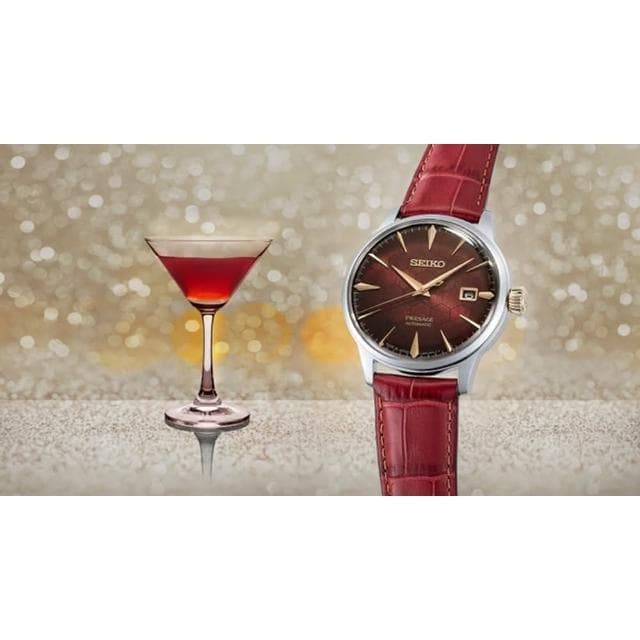 【SEIKO 精工】PRESAGE 台灣70週年 石榴蜂蜜調酒 限量機械腕錶 母親節 禮物 推薦(SRPL21J1/4R35-01T0R)