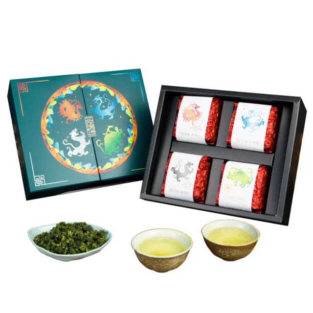 【茶曉得】四方神獸風華烏龍茶葉禮盒75gx4包x2盒(贈品牌提袋 春茶)