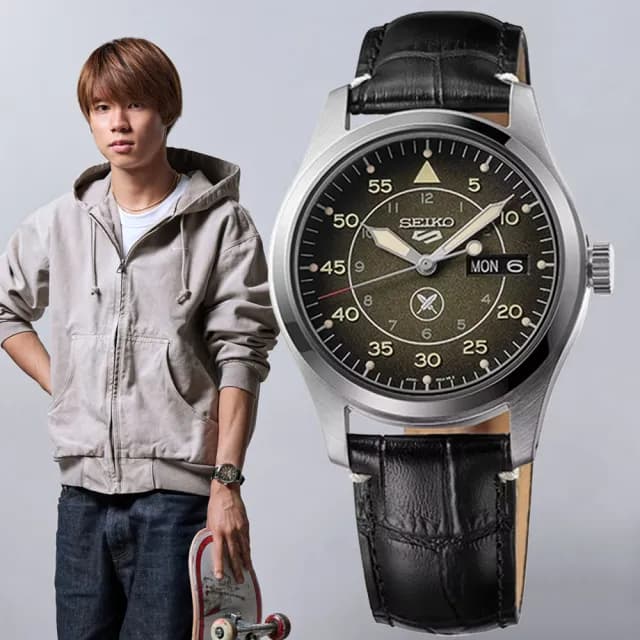 【SEIKO 精工】限量 5 Sports系列 X 堀米雄斗 機械腕錶 七夕 情人節 禮物 送禮 推薦(SRPL31K1/4R36-16X0C)
