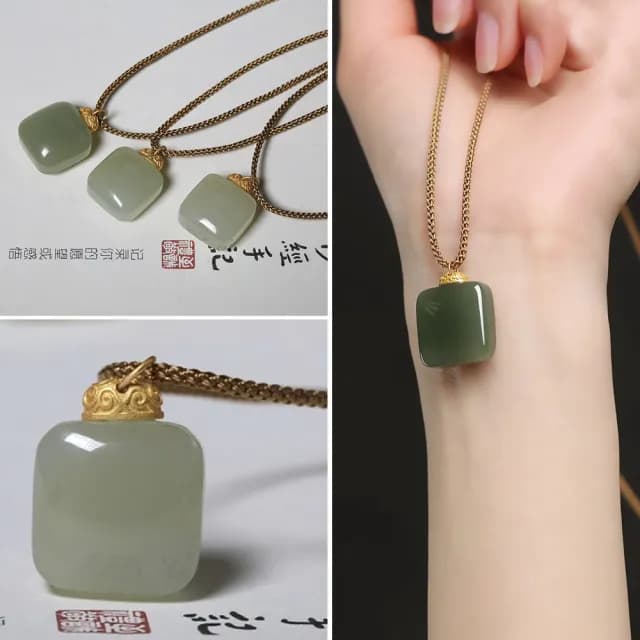 【LEESA】情人節禮物 和田玉項鍊\佛牌項鍊\玉項鍊\寶石項鍊\項鍊\吊墜項鍊\簡約百搭\招財項鍊\開運項鍊\禮