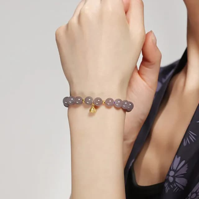 【LEESA】雙11 煙紫手珠\和田玉手串\玉手鍊\玉珠手串\手串\手鍊\佛珠\吊墜手串\開運手鍊\手飾\k