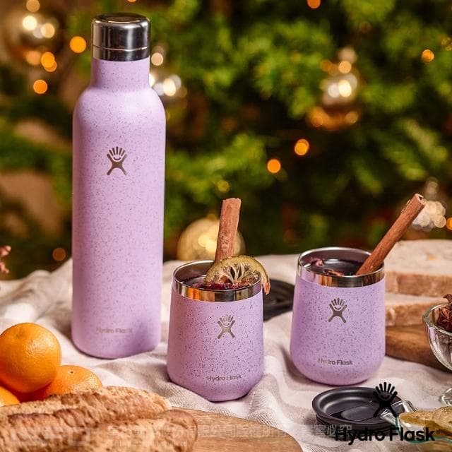 【Hydro Flask】25oz 10oz 保溫 酒瓶 紅酒杯 禮盒組 石英紫(熱紅酒 交換禮物 聖誕禮物 情人節禮物)
