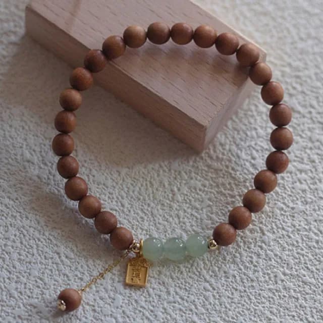 【LEESA】情人節禮物 和田玉手串\玉石手鍊\天然老山檀手串\招財手鍊\玉手鍊\手鍊\手串\佛珠\新中式\寶石手