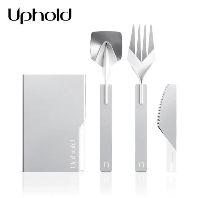 【Uphold】名片型口袋餐具組(鈦製餐具組 攜帶型)
