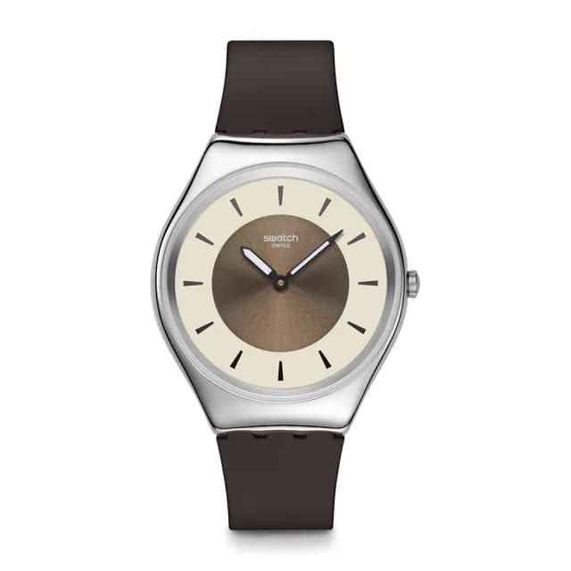 【SWATCH】HAZEL DELIGHT 超薄金屬手錶/男錶/女錶/瑞士製造 SYXS158(38mm)