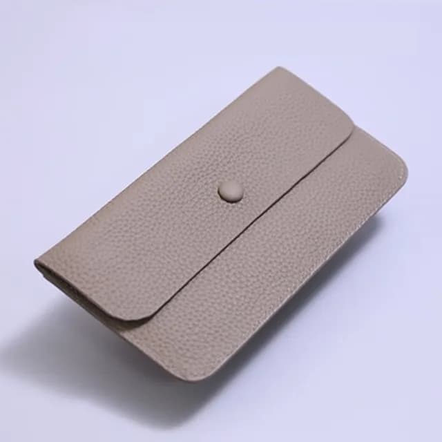 【LEEHER】雙11 女生/長夾/信封錢包/超薄皮夾/長款錢包/牛皮手拿包/錢夾/黑色錢包/灰