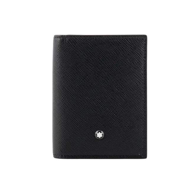 【MONTBLANC 萬寶龍】Sartorial 匠心系列防刮牛皮對開卡片夾(黑色)