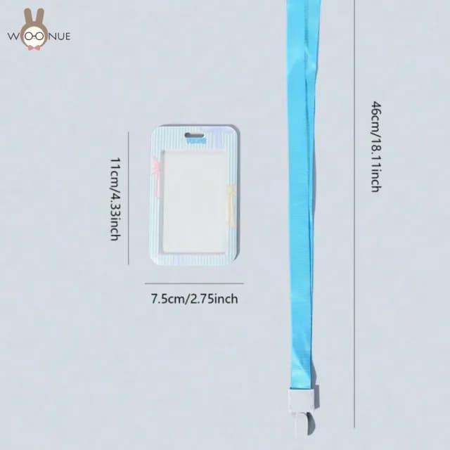 【WOONUE】可愛水藍色臘腸狗票卡夾識別證夾交通卡悠遊卡硬式名片卡夾(兒童女兒女友生日交換聖誕禮物)
