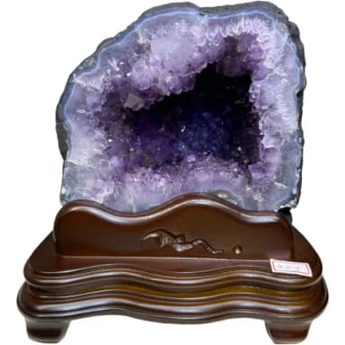 【恬芯晶品】3.9kg精選巴西紫水晶洞新居財位擺設Q9(紫鈦晶晶洞開運招財招貴人開業財位新春禮物)