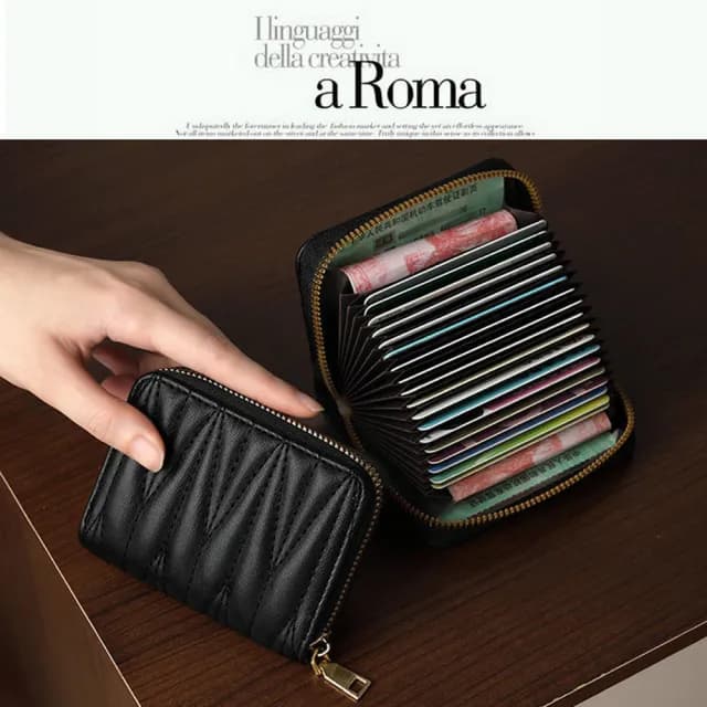 【samore】日式小香風防消磁零錢卡包 錢包 卡片包 卡片夾 卡包 卡夾證件包 證件夾 風琴卡