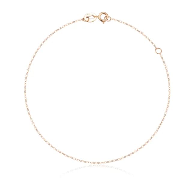 【Just Diamond】鎮金店 18K玫瑰金O型細鍊MN(40cm)