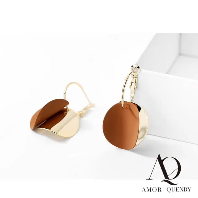 【AQ】可拆式設計一款多戴太妃糖色系耳環/配飾(AMOR Quenby/飾品/配件) - momo購物網 - 好評推薦 -