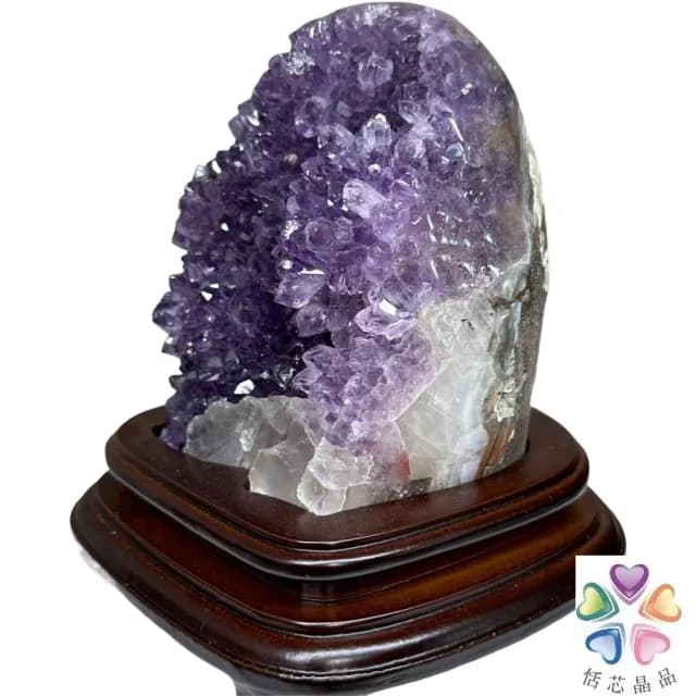 【恬芯晶品】PJ9烏拉圭方解石水晶開運外來財(紫水晶消磁淨化財運財位招財招貴人紫晶鎮新年禮物新春)