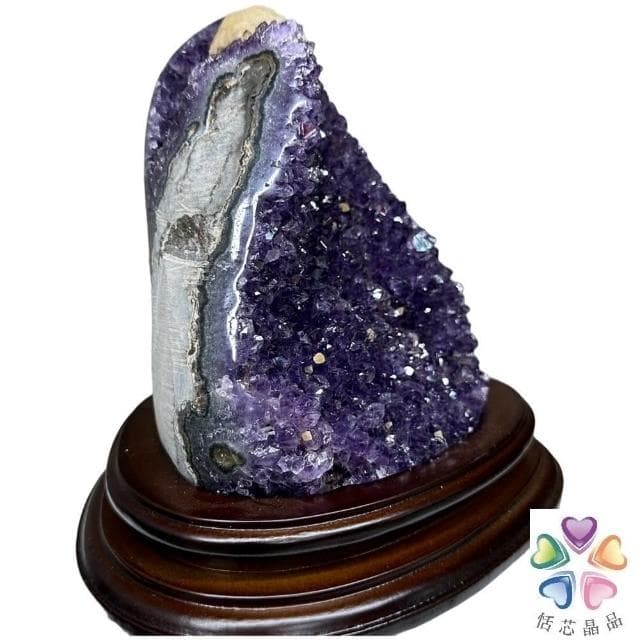 【恬芯晶品】PJ13烏拉圭方解石水晶開運外來財(紫水晶消磁淨化財運財位招財招貴人紫晶鎮新年禮物新春)