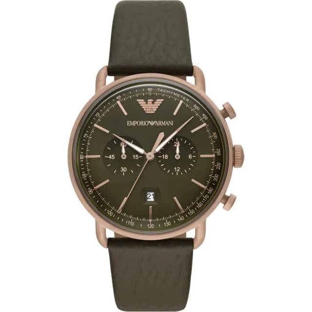 【EMPORIO ARMANI】Aviator 經典計時手錶-43mm 禮物 送禮 推薦(AR11421)