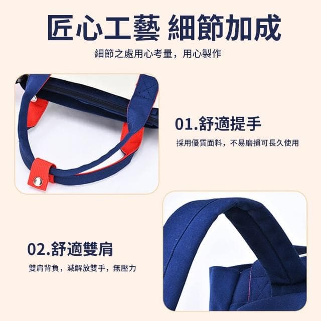 【Starshop】三合一輕量減壓護脊兒童書包 學生補習袋 手提袋 萬用袋 學生後背包 國小/國中雙肩包(開學禮物)