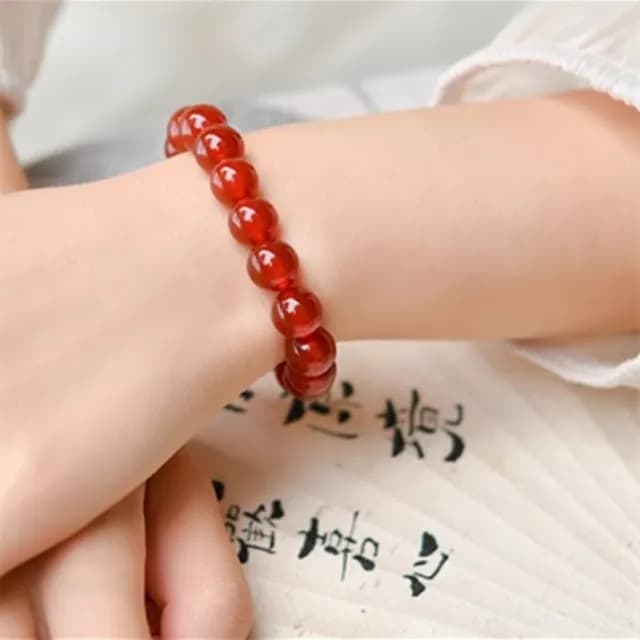 【Penny珮妮】收藏級紅瑪瑙手鍊10mm(生日禮物/母親節/送閨蜜/交換禮物/情人節/送女友)