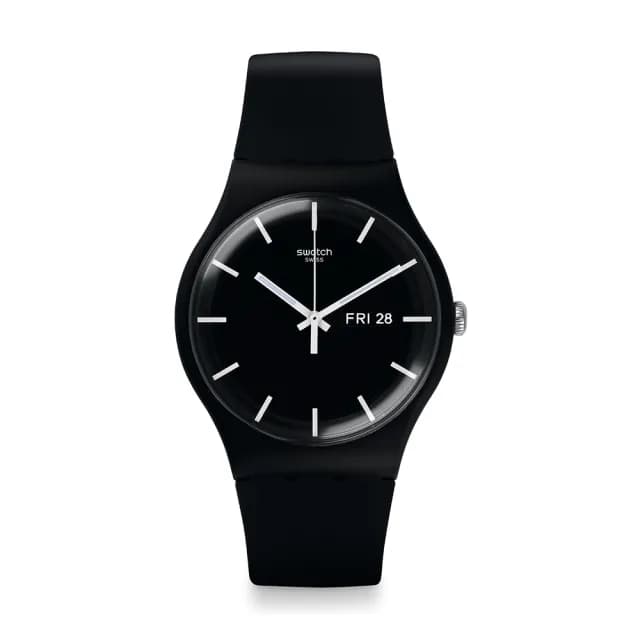 【SWATCH】MONO BLACK AGAIN 經典手錶/男錶/女錶/瑞士製造 SO29B704(41mm)