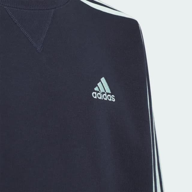 【adidas 愛迪達】ESSENTIALS PLUS 長袖上衣 大學T 童裝 JH1174