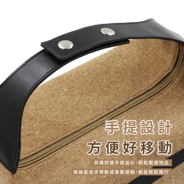 【復谷style】木紋皮革露營收納袋(便當袋 咖啡袋 野炊 手提袋 打包袋 餐具袋 茶具包 戶外)
