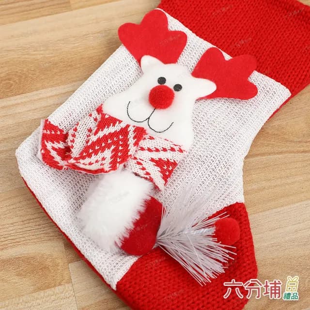 【六分埔禮品】27*18cm拿聖誕樹枝人物聖誕襪-多款任選(聖誕節擺飾耶誕節居家節慶配件節慶裝飾聖誕襪禮物襪)