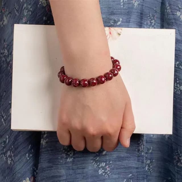 【Penny珮妮】避邪原礦晶體硃砂手鍊10mm(母親節禮物/送女友/送閨蜜/生日禮物/情人節/送男友/父親節)