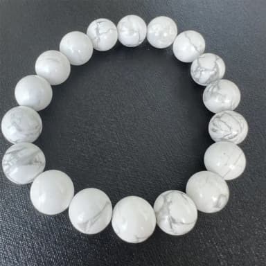 【Penny珮妮】天然白松石手鍊10mm(情人節/母親節/交換禮物/送女友/送閨蜜/生日禮物/尾牙/新年)