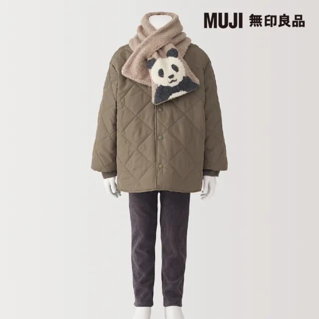 【MUJI 無印良品】兒童棉混毛絨伸縮動物圍巾(共3色)