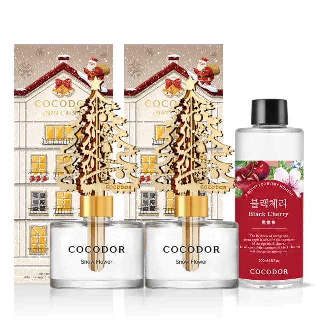 【cocodor】燦金聖誕樹2+1超值組(擴香瓶200mlx2+補充瓶200ml/多款任選/官方直營)