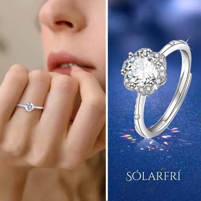 【SOLARFRi】輕奢閃耀戒指｜可調整戒圍大小禮盒包裝(情人女友母親老婆禮物禮盒包裝)