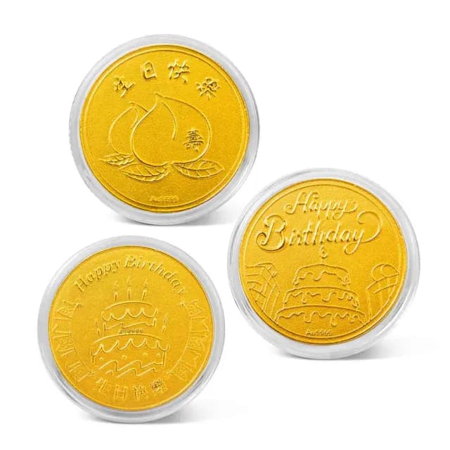 【GJS 金敬順】雙11黃金9999生日賀壽金幣(金重:0.50錢)