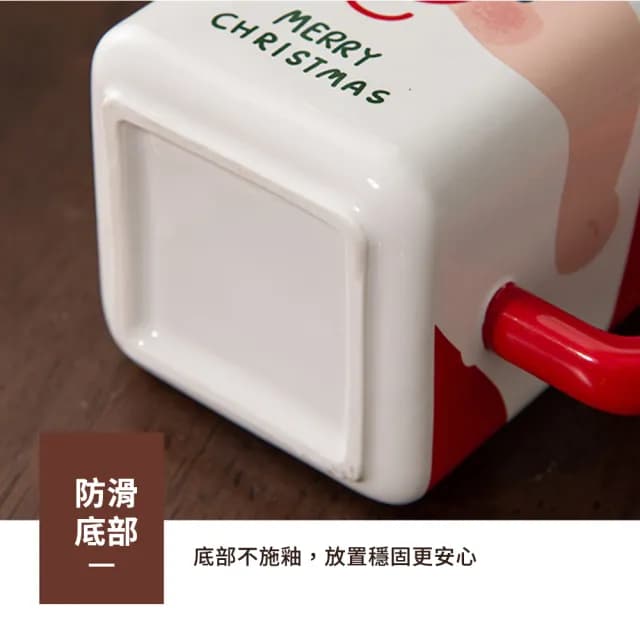 【CW LIFEGROUP 可營生活選物】☆聖誕老人/雪人 可愛圖案方形馬克杯☆(交換禮物 聖誕節 耶誕節)