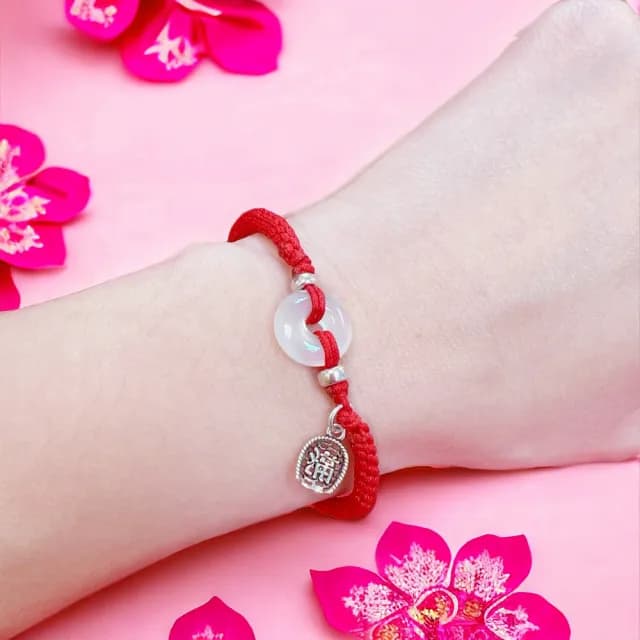 【珠兒綠】平安扣純銀紅線手鍊 開運紅繩 開運(紅繩 避邪 開運 姻緣 平安繩 轉運)