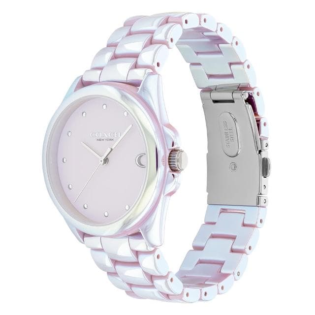 【COACH】官方授權 Greyson 優雅質感珠光陶瓷腕錶-36mm/2色可選 情人節 禮物(14504390/14504391)