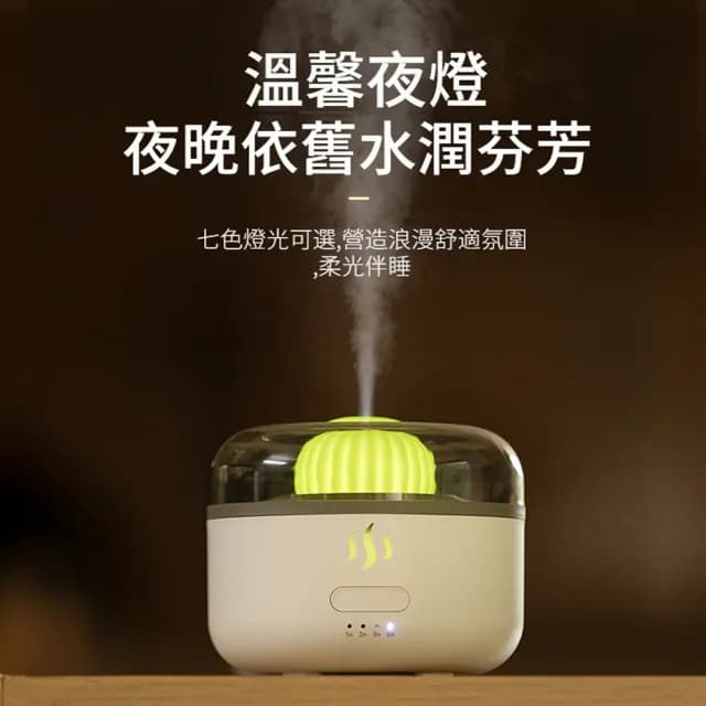 【ANTIAN】雙11 仙人掌大容量精油香氛水氧機 空氣清淨機 七彩氛圍燈香氛機 霧化噴霧加濕器