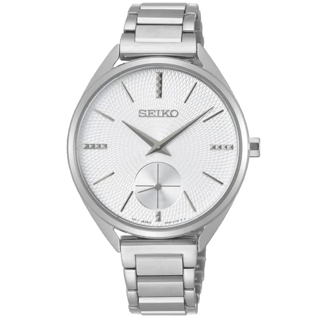 【SEIKO 精工】CS系列 經典小秒針時尚腕錶-34mm/白 情人節 禮物(6G28-00Y0S/SRKZ53P1)
