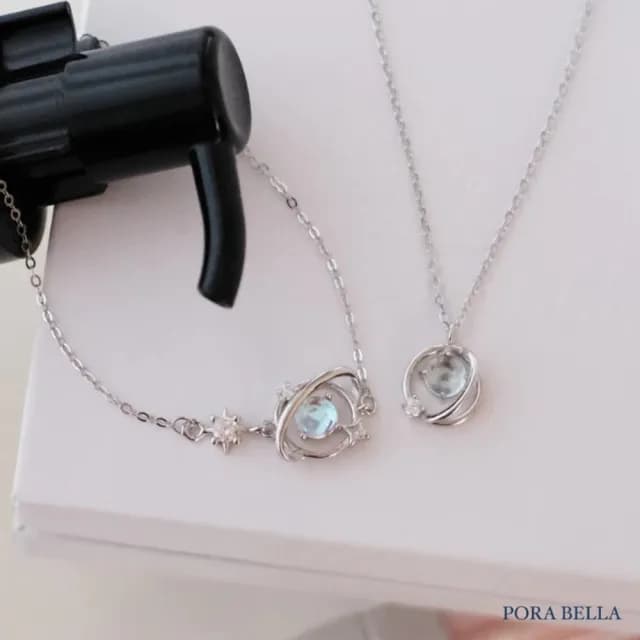 【Porabella】925純銀手鍊 星球手鍊 月光石手鍊 月光石項鍊 鋯石手鍊 情人節禮物 送女友 Bracelet